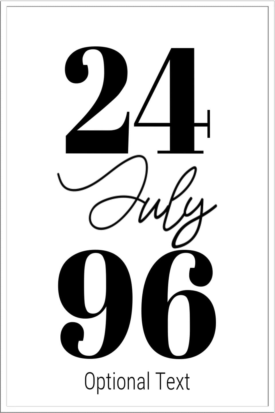 Personalised Date Framed Print